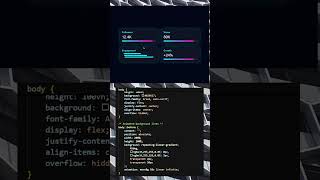 🔥 Cyber Glass Dashboard UI ✨ | Futuristic HTML CSS Animation #Shorts  #htmlcssjavascript #coding
