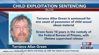 Biloxi man sentenced to 10 years for possession of child sexual abuse material