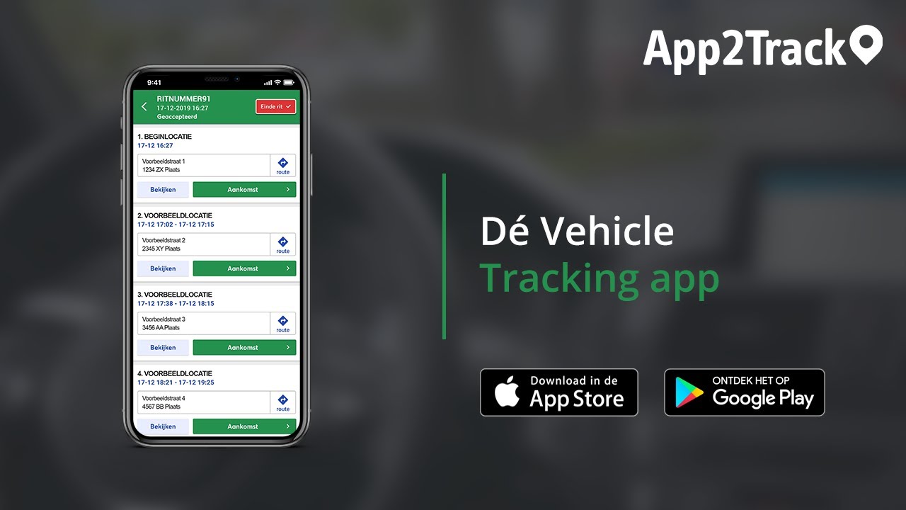  New  App2Track - De chauffeurs app voor transport en home delivery