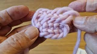 nålbinding Flat swatch / naaldbinden proeflapje