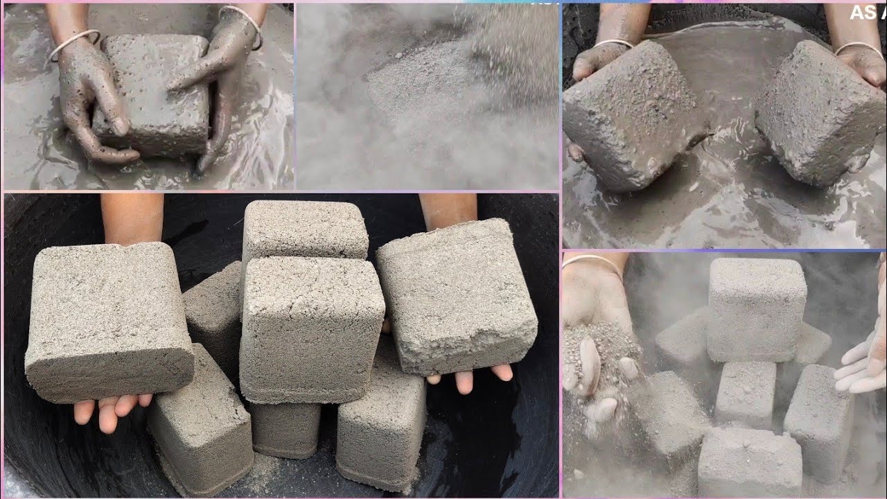 Super soft dusty sand cement dry water crumbling collab with @Asmrkrystal