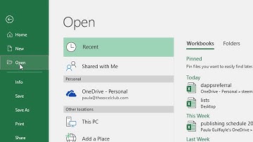 How to Open and Save Excel Workbooks