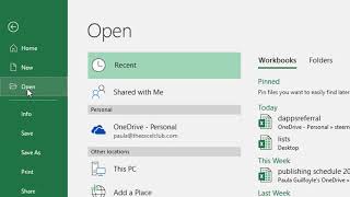 How to Open and Save Excel Workbooks