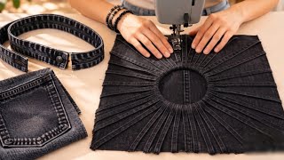 ​What I Made From Old Jeans Waistbands Will Surprise You! 👖👜