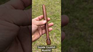 Sapele Cocktail Muddler
For personal use with iced tea to crush lemon into it. Sapele, 9-inches long, with slightly convex crushing end. Sanded to 600 grit then Ack’s Abrasive Paste. Finished with Ack’s Carnauba Polishing Paste. Sapele Cocktail Muddler