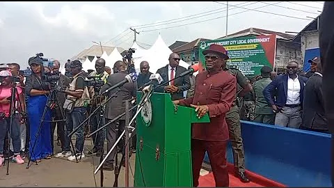 Arrival of Peter Obi & Ahmed Datti Baba At Commission Of Nkpolu-Oroworukwu Flyover PH