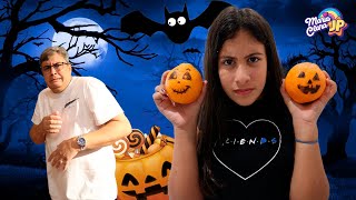 Maria Clara e Papai fazem compras para o Halloween