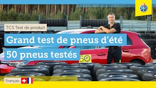 Le plus grand test de pneus d'été du TCS en 2023 50 pneus, de budget à premium, testés intégralement