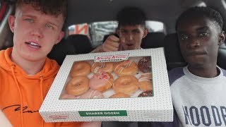 Destroying 12 Krispy Kreme Donuts