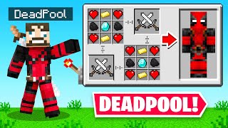 Playing as deadpool in minecraft (crazy craft)