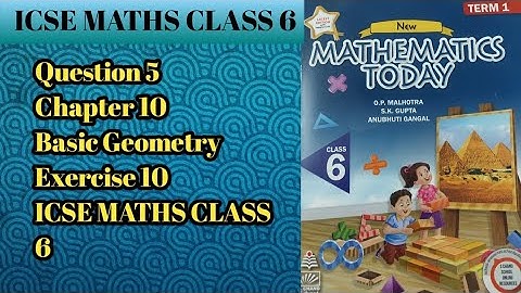 Q5 Ex 10 Basic Geometry | ICSE Math Class 6 |  S Chand School solutions| OP Malhotra |