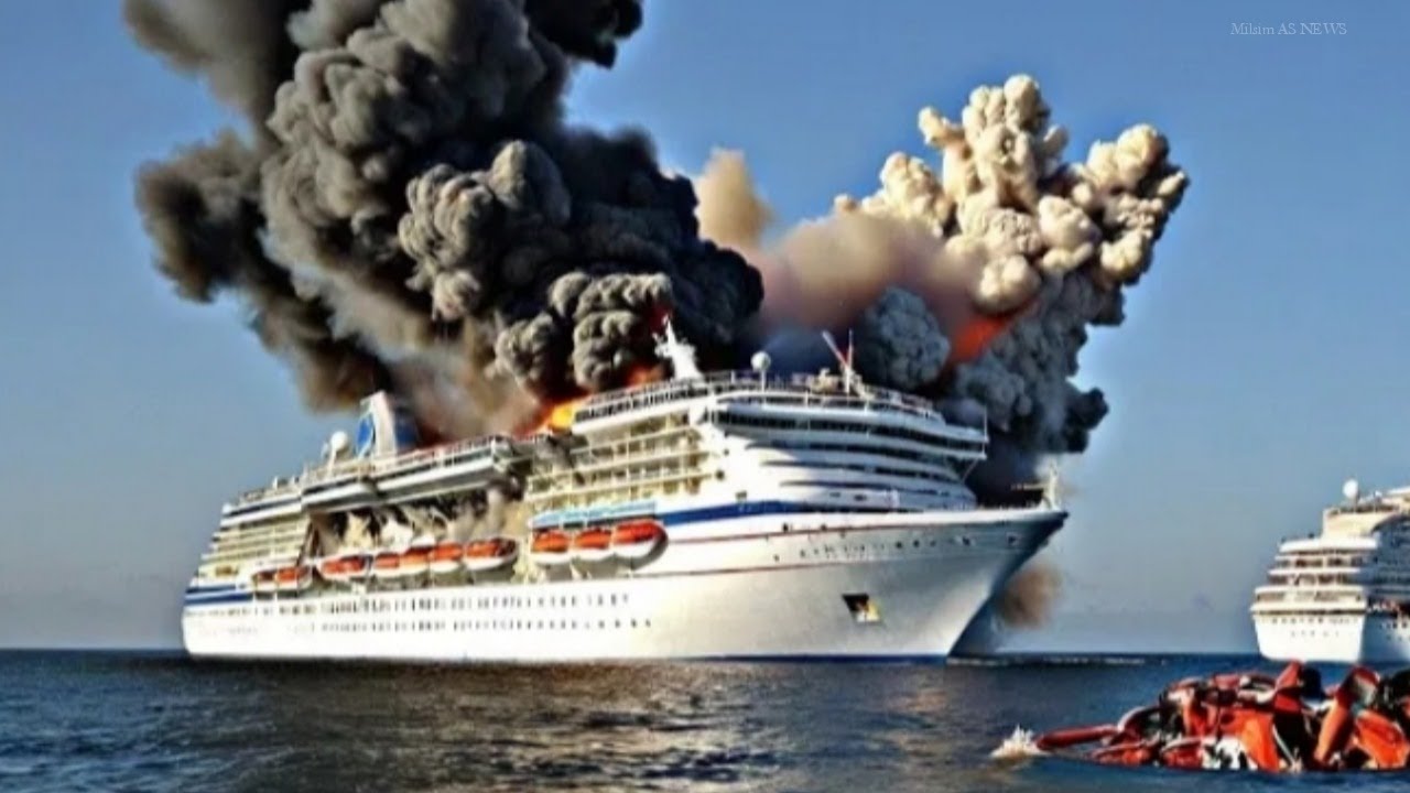 Сегодняшняя трагедия! Российский круизный корабль с 89 000 элитных военнослужащих взорвался в черном