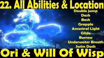 All abilities and their location on map , Ori and will of wisp