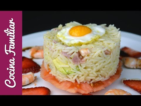 Como hacer ensalada de arroz con mariscos paso a paso