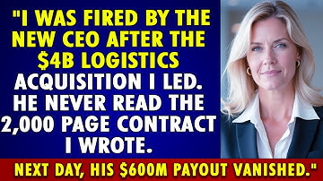 Ontslagen na een acquisitie van $4 miljard die ik leidde – hij sloeg het contract van 2000 pagina...