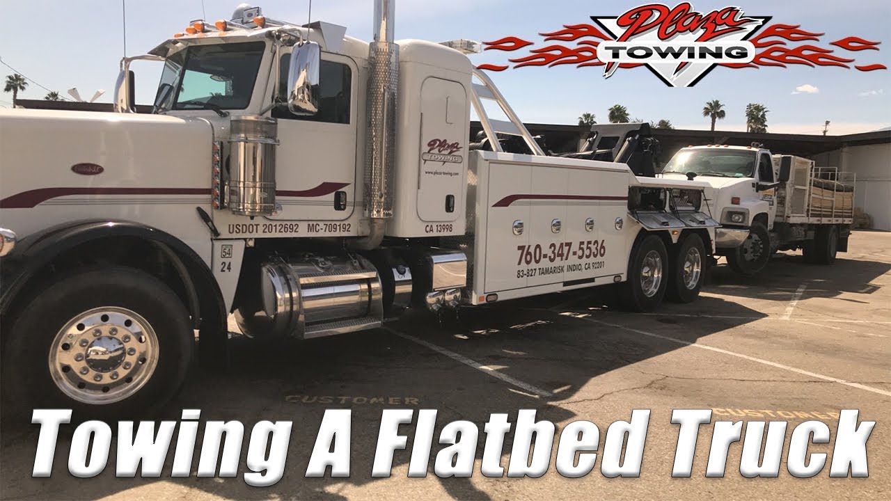 Towing A Flatbed Truck - YouTube