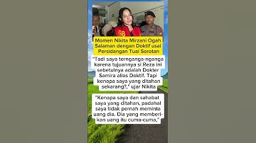 Thumbnail of Nikita Mirzani Ogah Salaman dengan Doktif usai Persidangan Tuai Sorotan #nikitamirzani #rezagladys