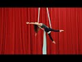 Secretary drop  aerial silk tutorial with aerial physique