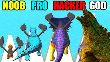 NOOB vs PRO vs HACKER vs GOD in Jurassic Dino Run