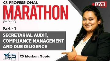 Due Diligence MARATHON for Dec 20 (Part 1) | CS Professional DD | CS Muskan Gupta