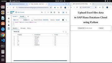 Upload excel files data to SAP Hana Database Cloud using python