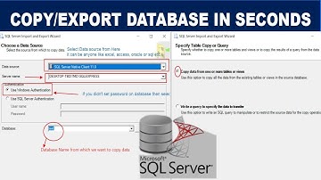 How to Copy All Data from one Database to another Database in SQL Server in Seconds