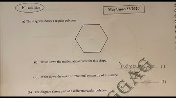 Order of rotational symmetry of a regular hexagon