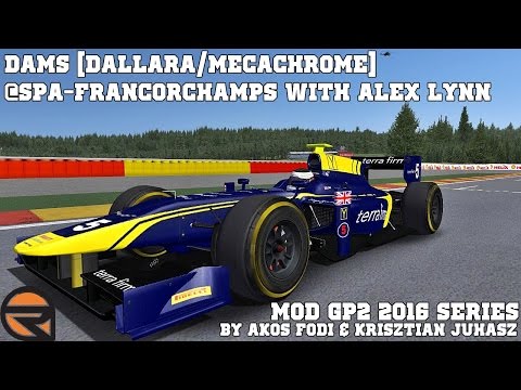 [rFactor] DAMS (Dallara/Mecachrome) @Spa-Francorchamps with Alex Lynn ► Mod GP2 2016 Series