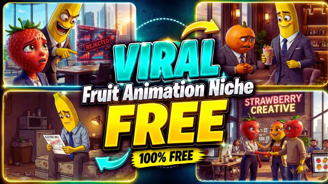 Niche Animation Examples How To Start A Fruit Animation Niche Channel | 100% FREE AI Method 🚀 ...