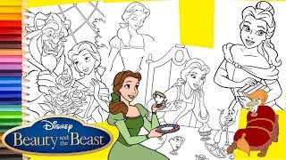 Disney Beauty and the Beast - Princess Belle Coloring Pages for kids
