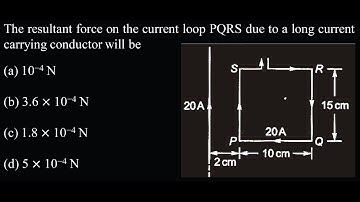 EM DPP 10TO12 Q17 The resultant force on the current loop PQRS due to a long current carrying c
