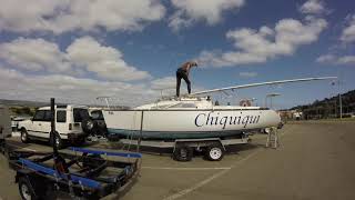 Chiquiqui 16. Testing Mast Guides on trailer sailer by Artys post 152 views 3 years ago 1 minute, 57 seconds