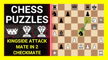 Chess Puzzles to Practice. Themes: Kingside attack, Mate in 2, Checkmate. Learn Chess