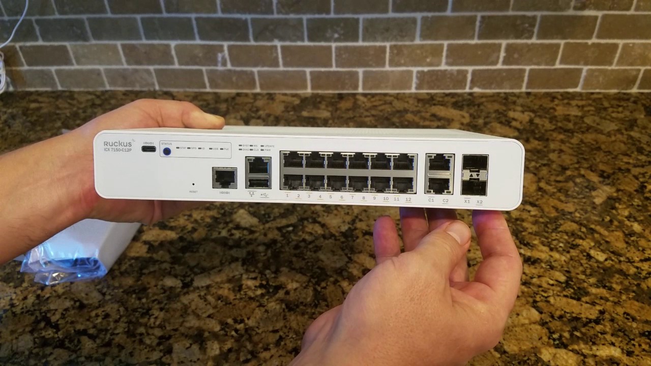 RUCKUS ICX 7150-C12P UNBOXING - YouTube