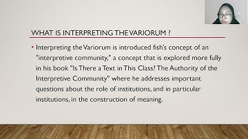 Reader Response: Interpreting the Variorium (Stanley Fish)
