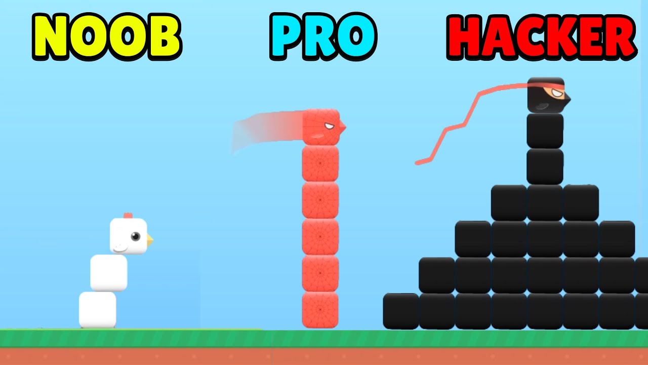NOOB vs PRO vs HACKER - Square Bird