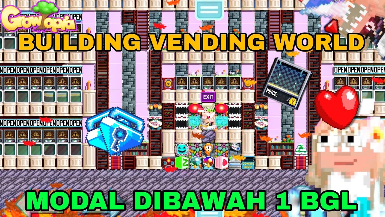 BUILDING VENDING WORLD UNDER 1BGL BUDGET || GROWTOPIA PRIVATE SERVER