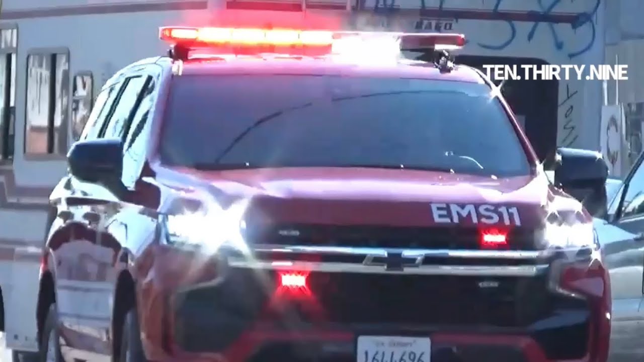 LAFD EMS 11 RESPONDING CODE 3 | 1-28-2024 - YouTube