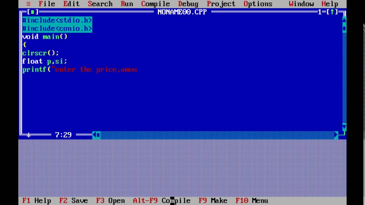 how to make simple interest in turbo c++ easiest way - YouTube