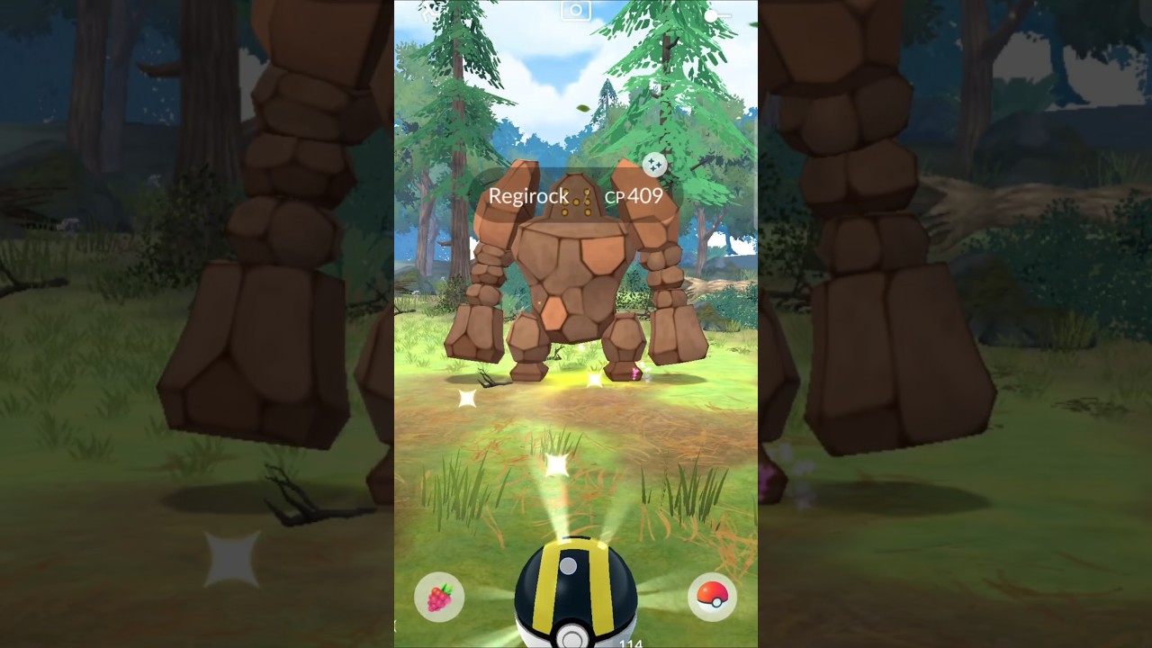 Pokemon Go Regirock (shiny encounter)