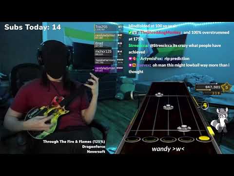 I tried Through the Fire and Flames Blindfolded at 125% Speed and this happened