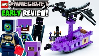 Lego Minecraft The Ender Dragon and End Ship EARLY June Review! Set 21264