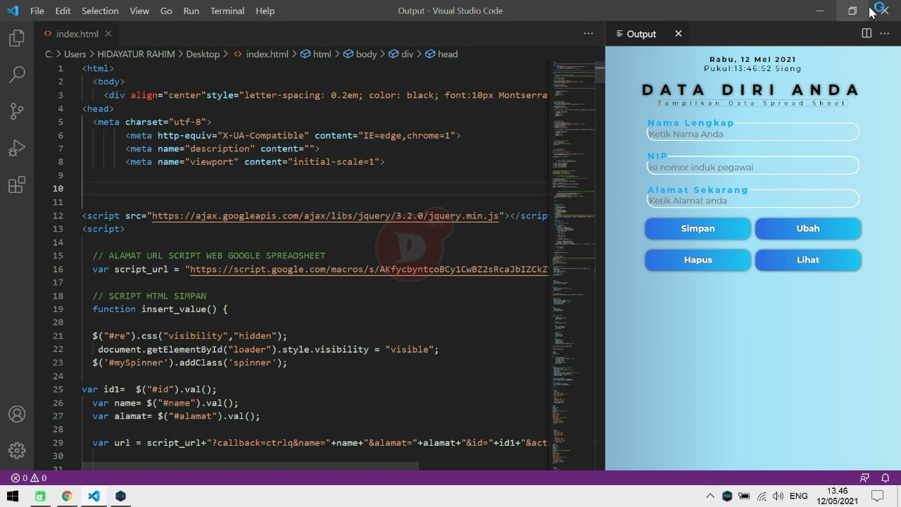 From Kodular File HTML  Database Spreadsheet Easy