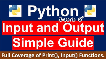 Python Printing & User Input Made Easy | With Real Examples in Telugu