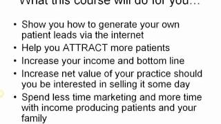 Dental Marketing 5 day course teaches dental internet marketing