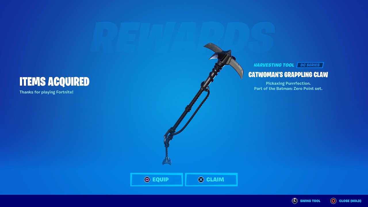 How To Get Catwoman’s Grappling Claw Pickaxe For FREE! (Fortnite)