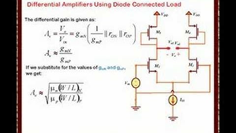 Analog CMOS VLSI LectureThree-11: CMOS Differential Amplifer with MOS Transistors Load