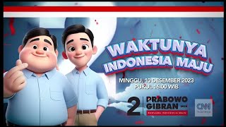 Download lagu CNN Indonesia • Deklarasi Prabowo Gibran 2024 • Waktunya Indonesia Maju • Iklan Indonesia 30 sec