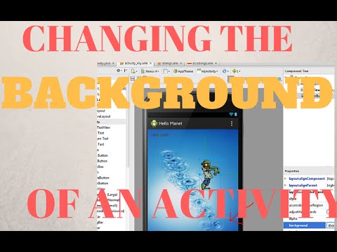 CHANGING the BACKGROUND of an ACTIVITY (ANDROID DEVELOPMENT)