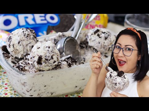 RECEITA PARA ESPANTAR ESSE CALOR - SORVETE DE OREO SUPER CREMOSO E MUITO FÁCIL - DIKA DA NAKA